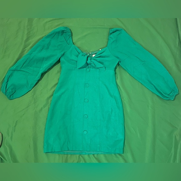 Sheike Elegant Green Dress with Bow Detail size 10 - Picture 2 of 12